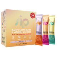 Sip Daily Electrolyte & Vitamin Sachets Variety Edition 1 - Citrus Spark · Orange Bomb · Peachy Keen 